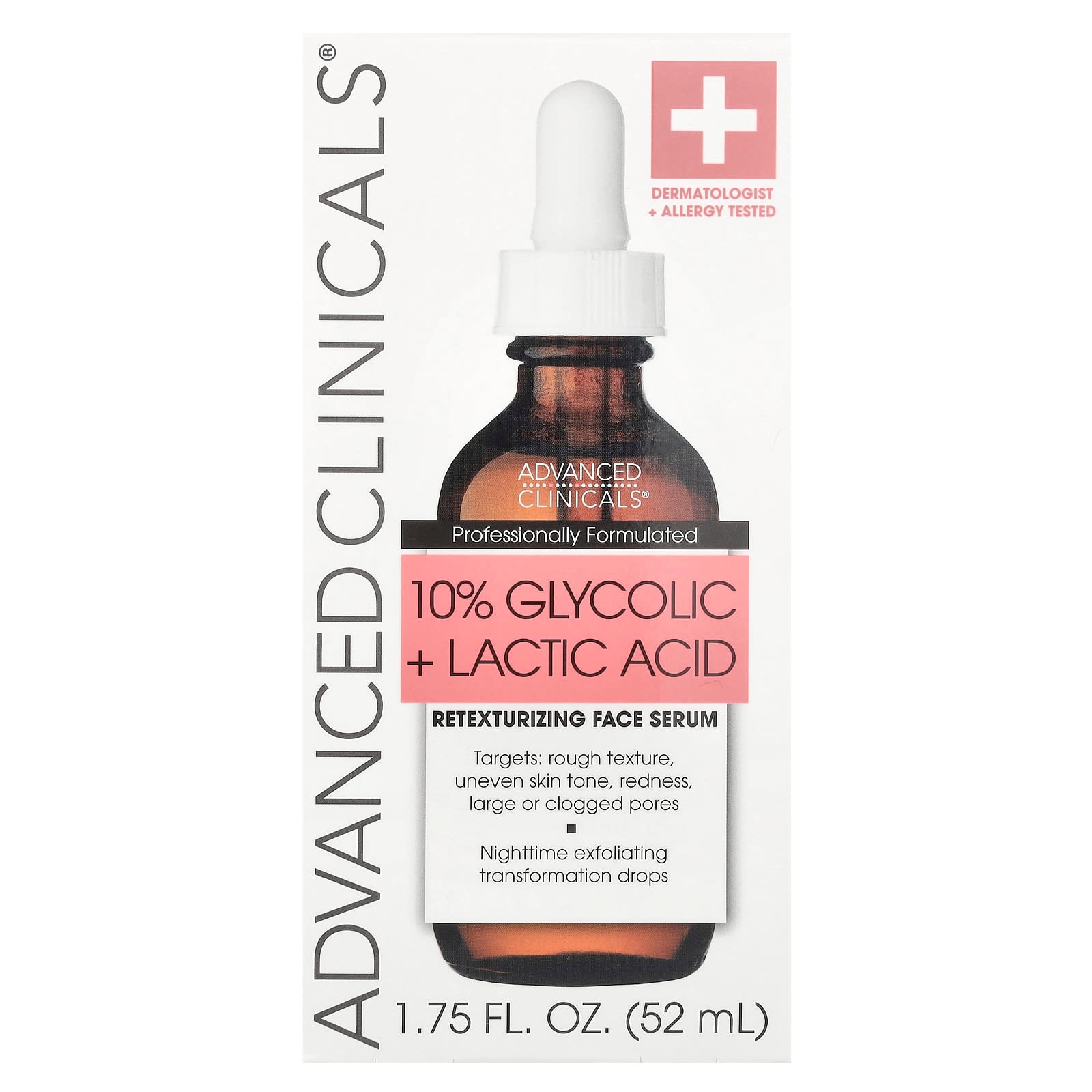 Glycolic + Lactic Acid Serum for Glowing Skin - Advanced Clinicals - Image 2