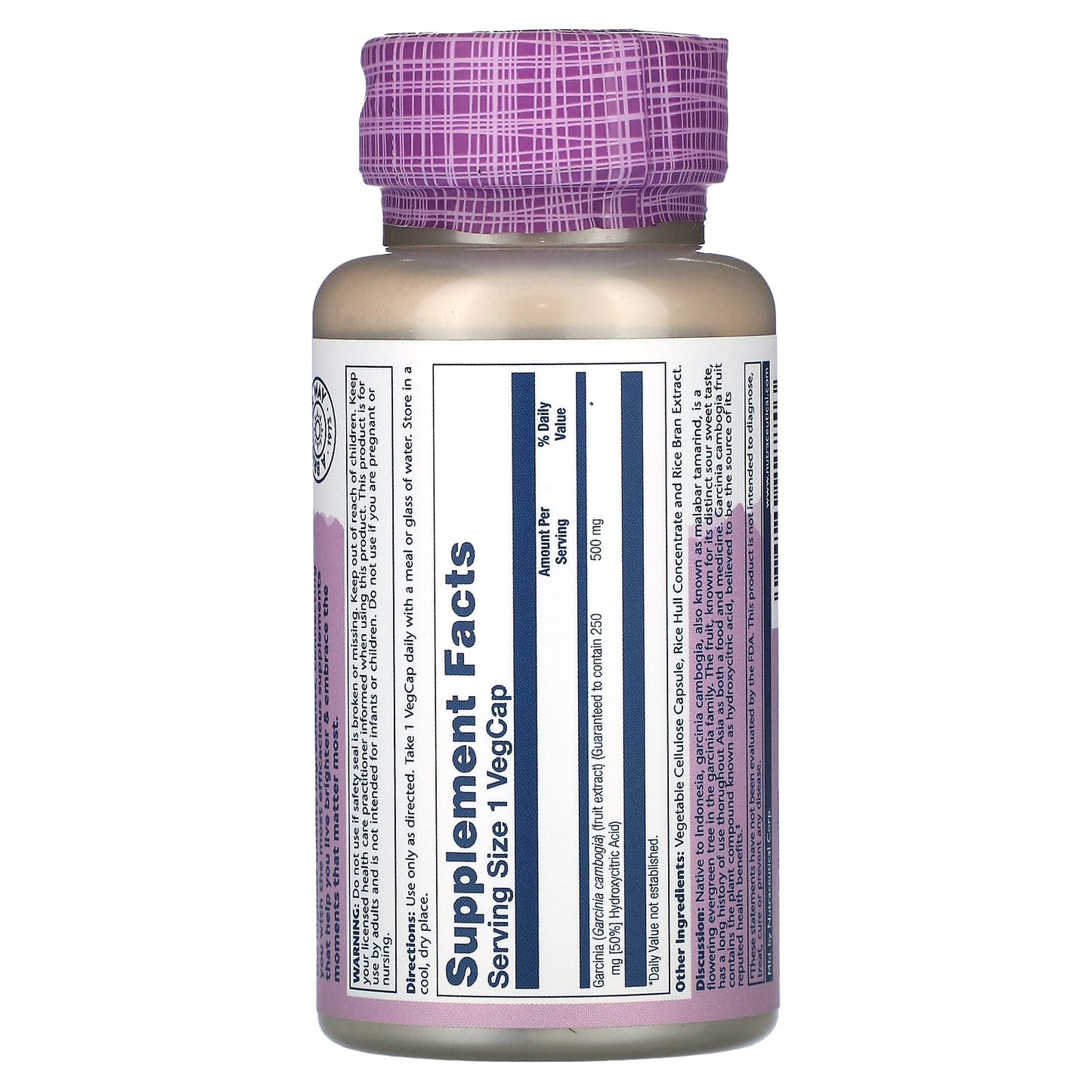 Solaray, Garcinia Cambogia, 500 mg, 60 Vegcaps - Image 2