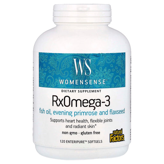 Natural Factors, WomenSense®, RxOmega-3, 120 Enteripure™ Softgels - Image 1