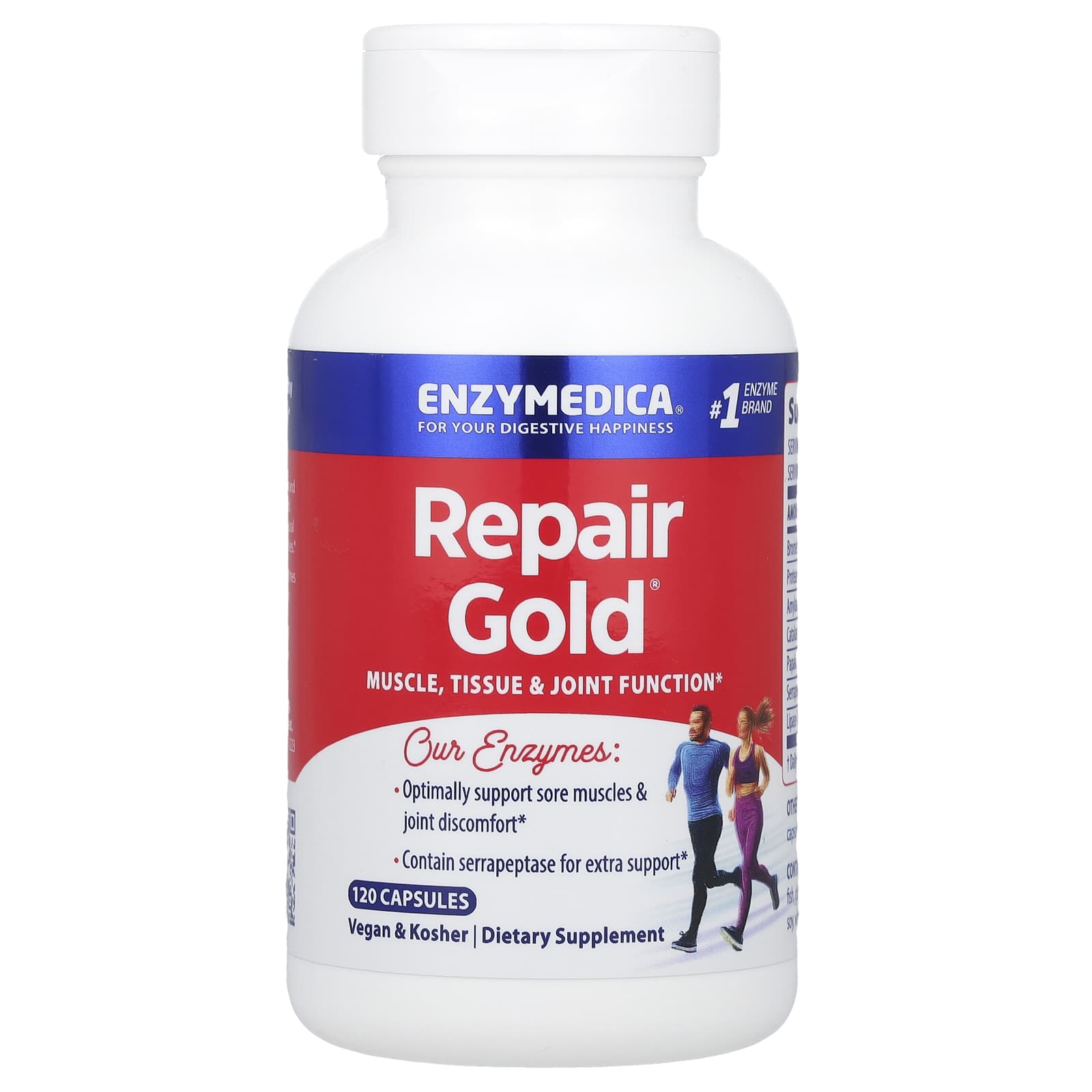 Repair Gold by Enzymedica - Joint & Muscle Relief, 120 Capsules - Image 1
