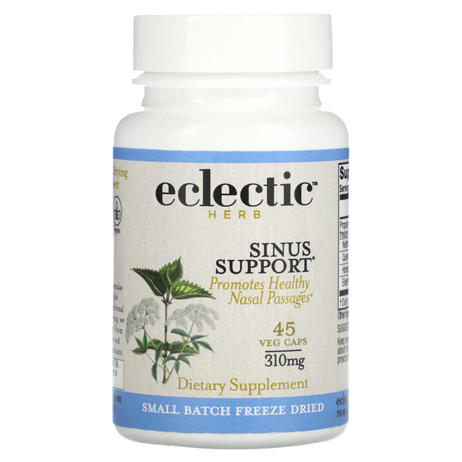 Eclectic Herb Sinus Support Supplement 310mg 45 Caps - Image 1