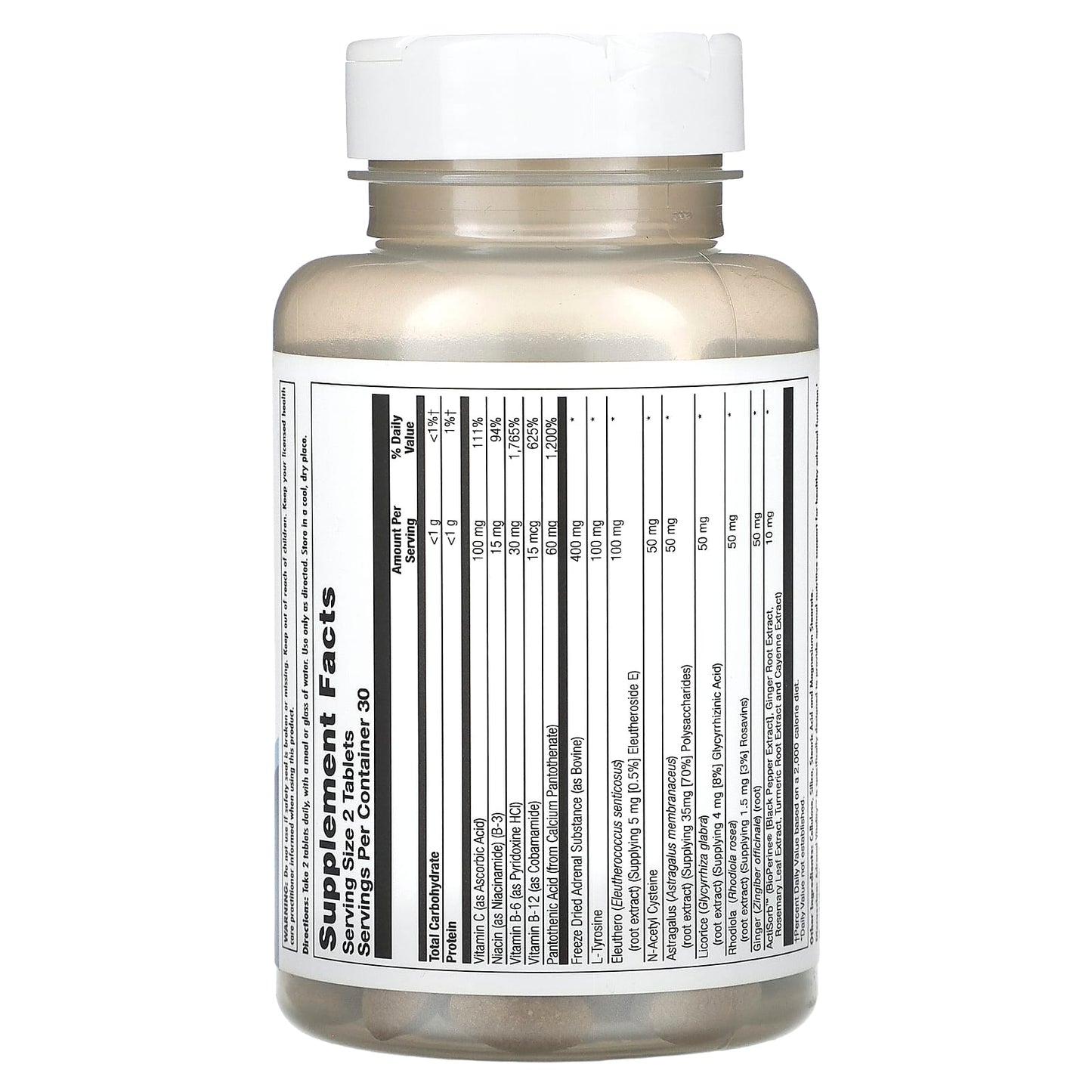 KAL, Adrenal Vitality, 60 Tablets - Image 2