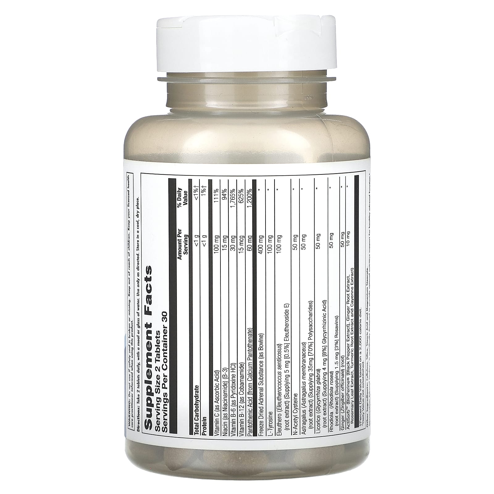 KAL, Adrenal Vitality, 60 Tablets - Image 2