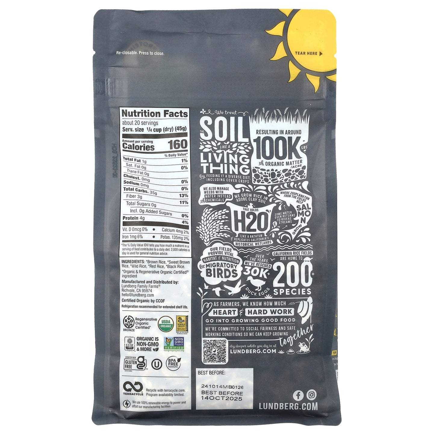 Lundberg, Organic Gourmet Rice, Wild Blend , 32 oz (907 g) - Image 2