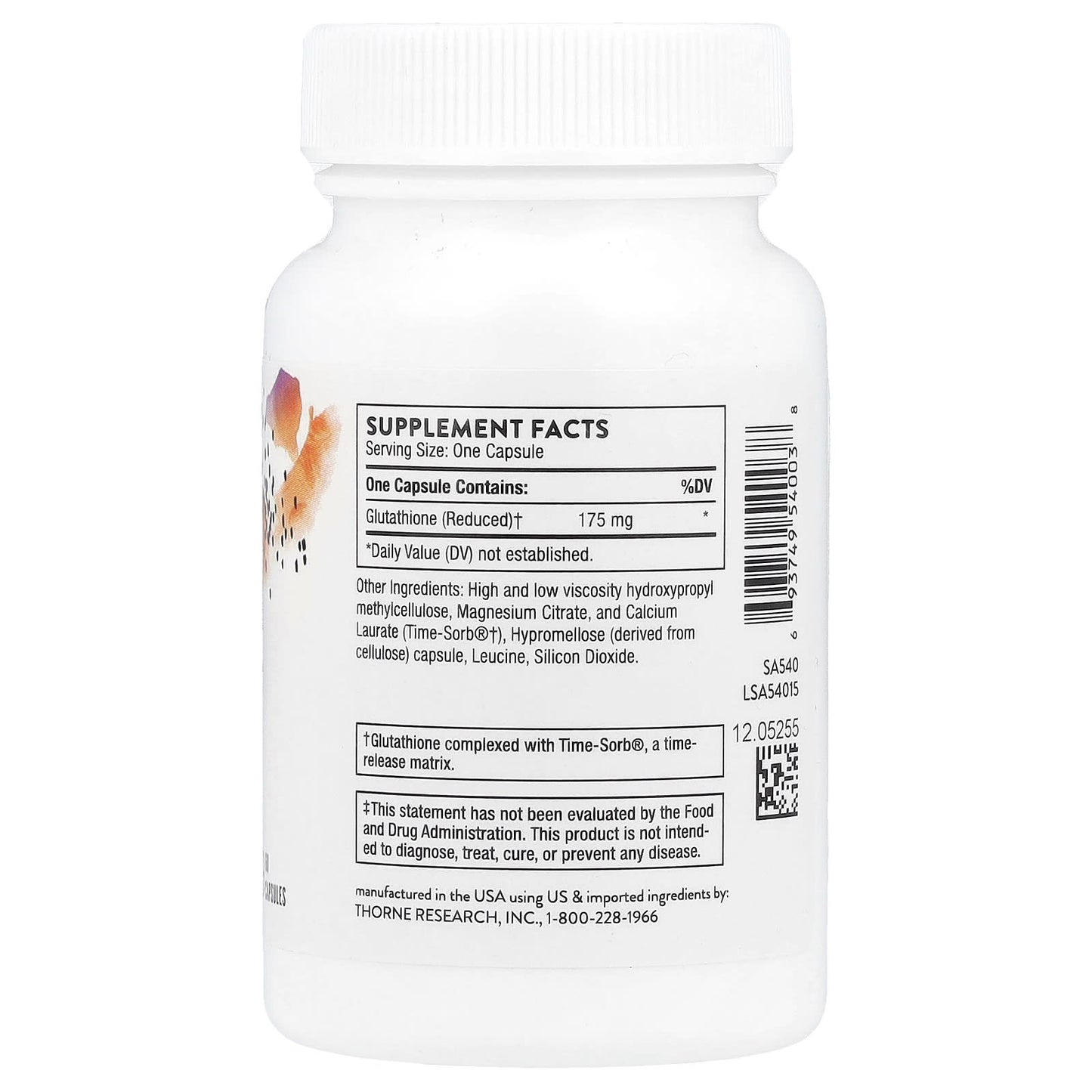 Thorne, Glutathione-SR, 60 Capsules (175 mg per Capsule) - Image 2