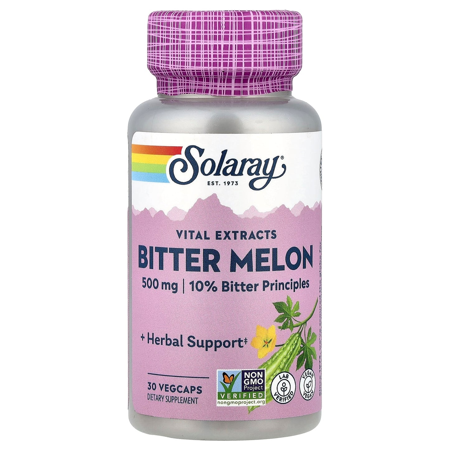 Solaray, Vital Extracts, Bitter Melon, 500 mg, 30 VegCaps - Image 1