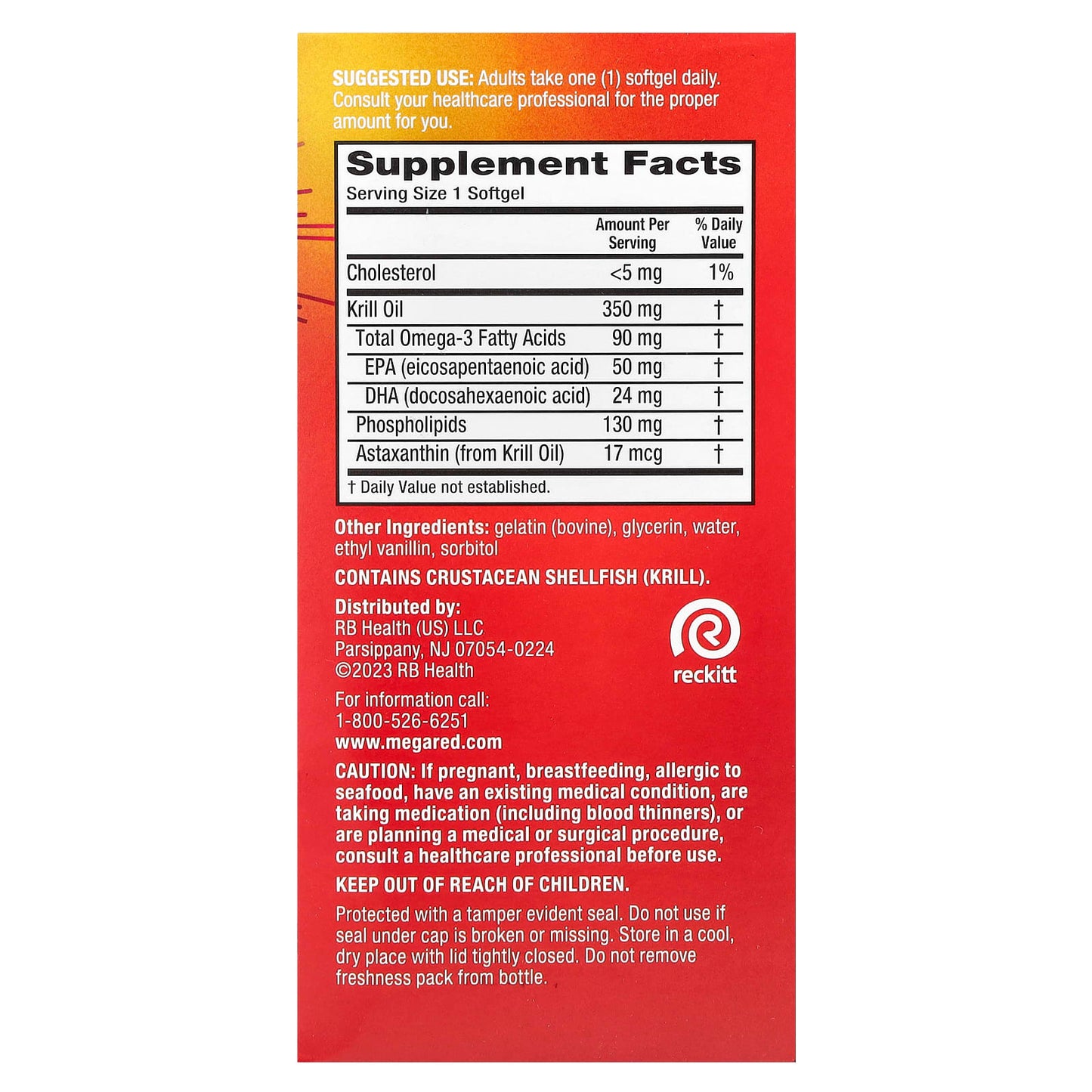 Schiff, MegaRed®, Omega-3 Krill Oil, Vanilla, 350 mg, 130 Softgels - Image 2