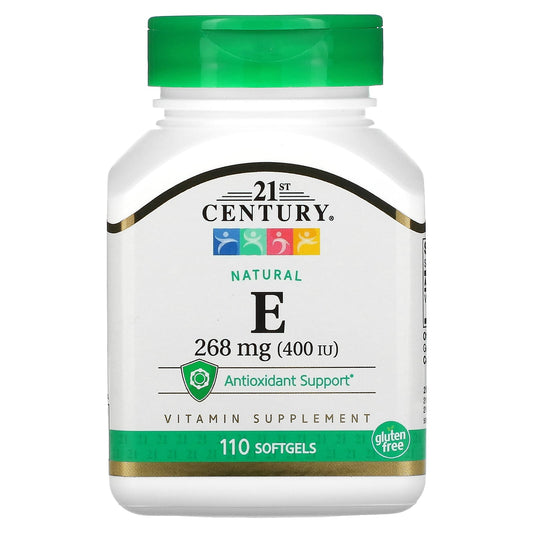 Natural Vitamin E Antioxidant Supplement 400 IU Softgels - Image 1