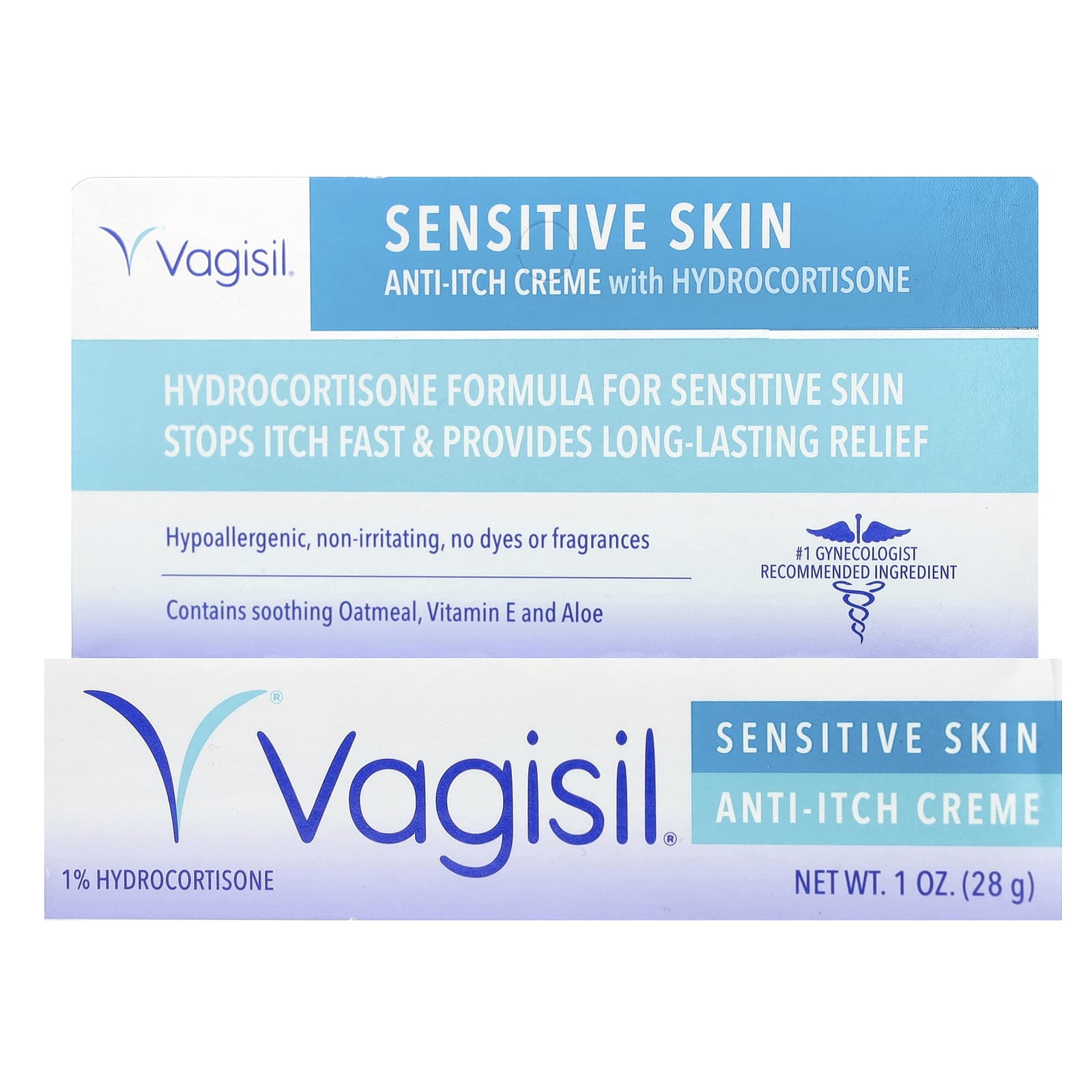 Vagisil, Anti-Itch Creme With Hydrocortisone, Sensitive Skin, 1 oz (28 g) - Image 2