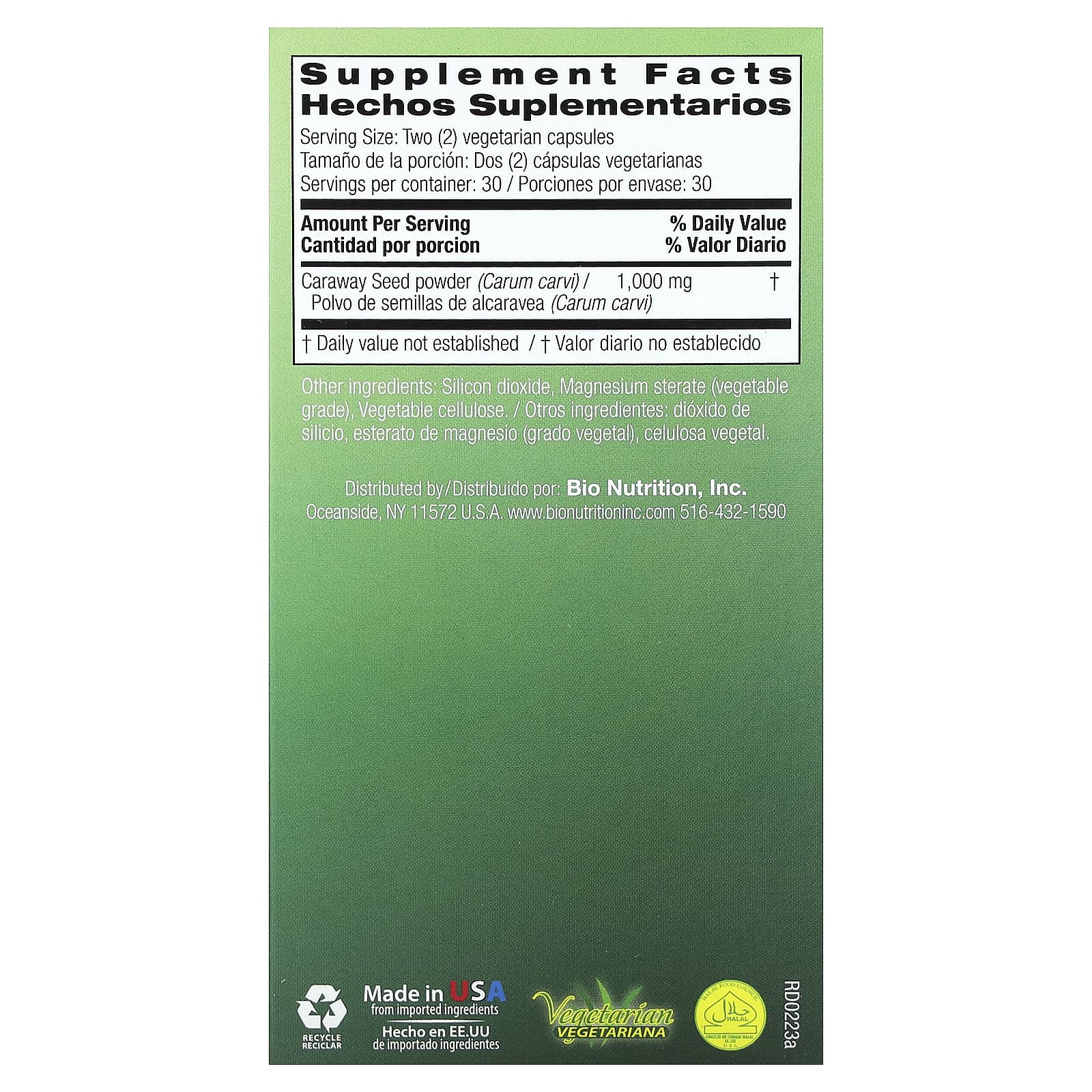 Caraway Seed Supplement for Digestive Support by Bio Nutrition - Image 2