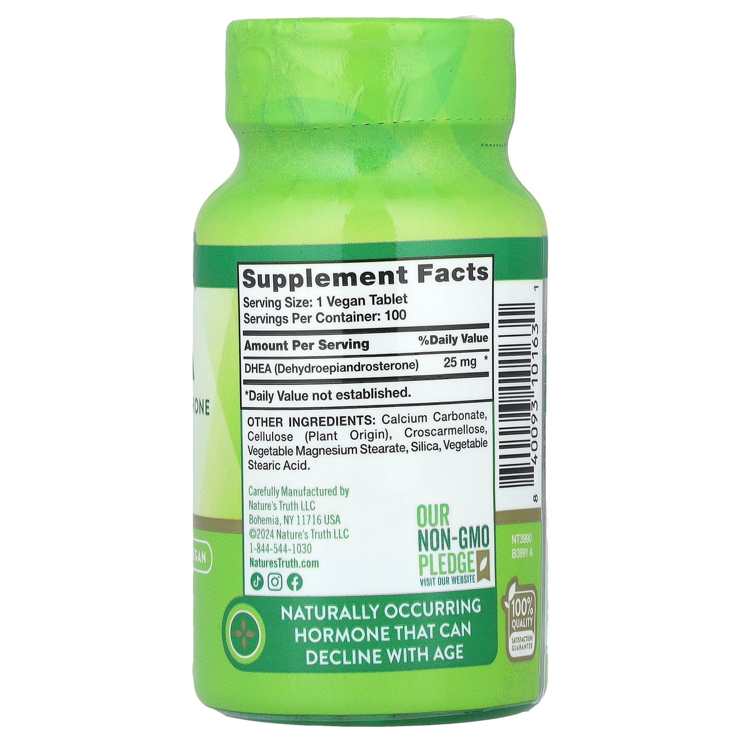 Nature's Truth, DHEA, 25 mg, 100 Tablets - Image 2