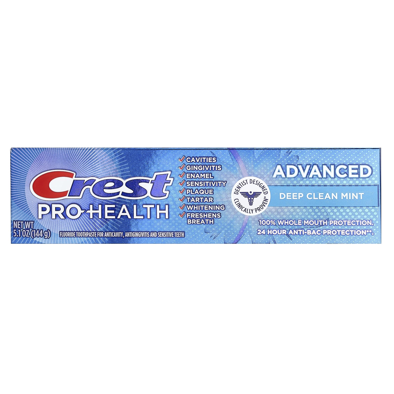 Crest Pro-Health Advanced Fluoride Toothpaste, Deep Clean Mint, 5.1 oz - Image 2