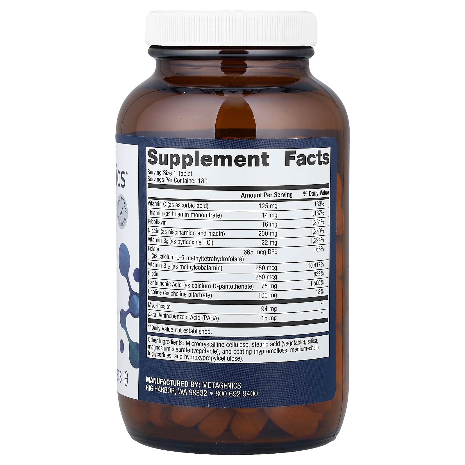Metagenics, Vitamin B-Complex, 180 Tablets - Image 2