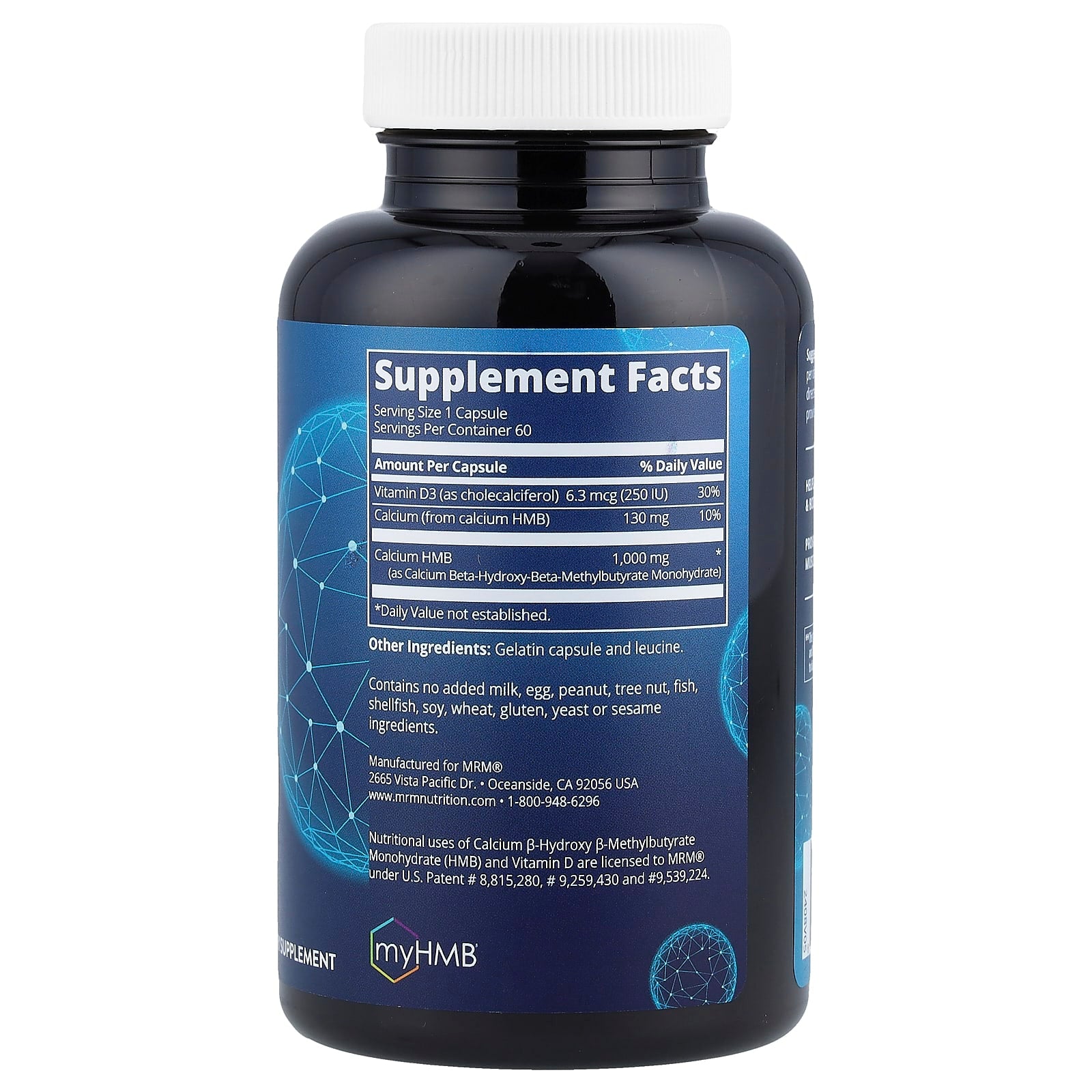 MRM Nutrition, HMB 1000, 1,000 mg, 60 Capsules - Image 2