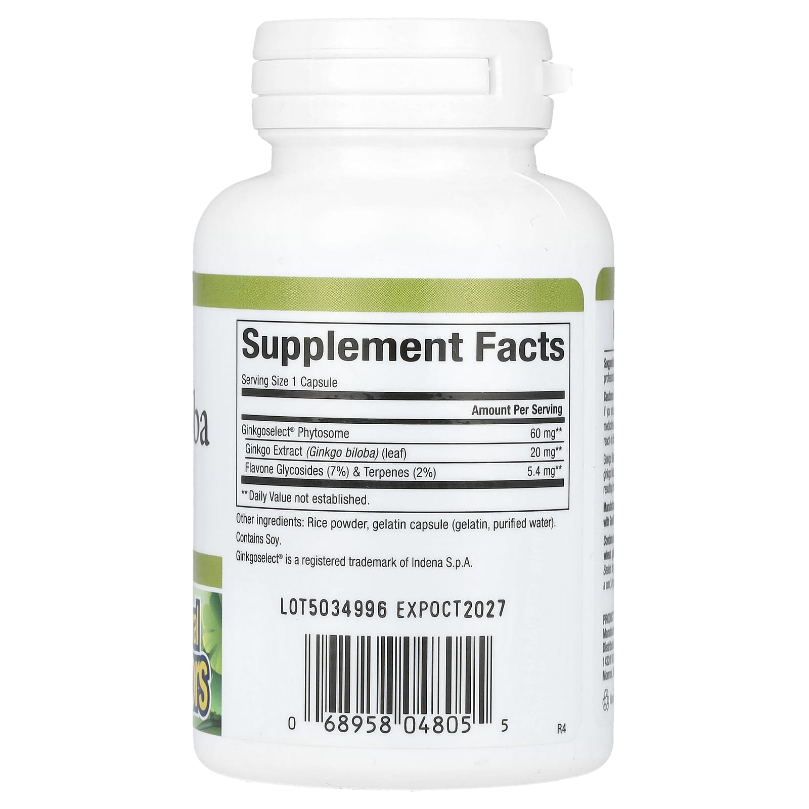 Natural Factors, Ginkgo Biloba, Phytosome, 60 mg, 60 Capsules - Image 2