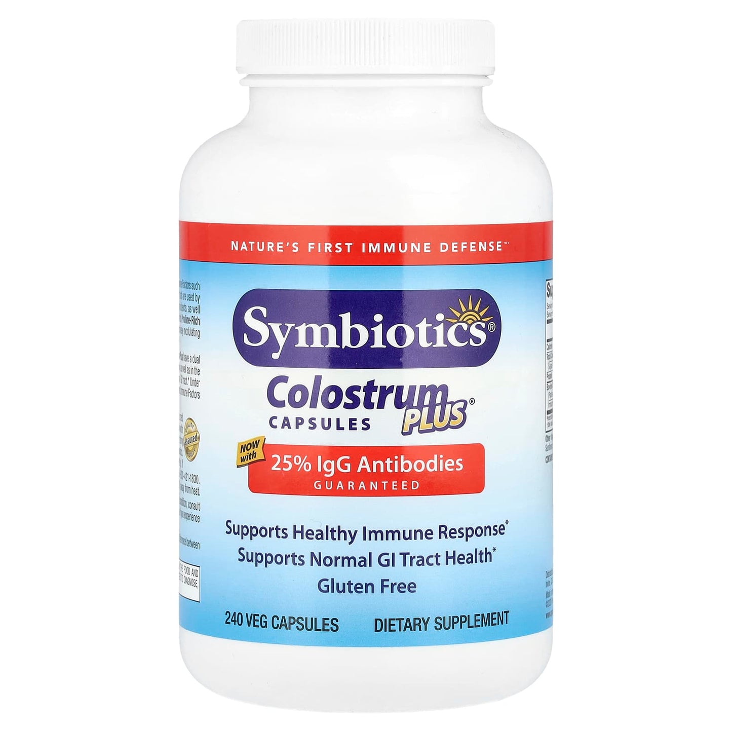 Symbiotics, Colostrum Plus®, 240 Veg Capsules - Image 1