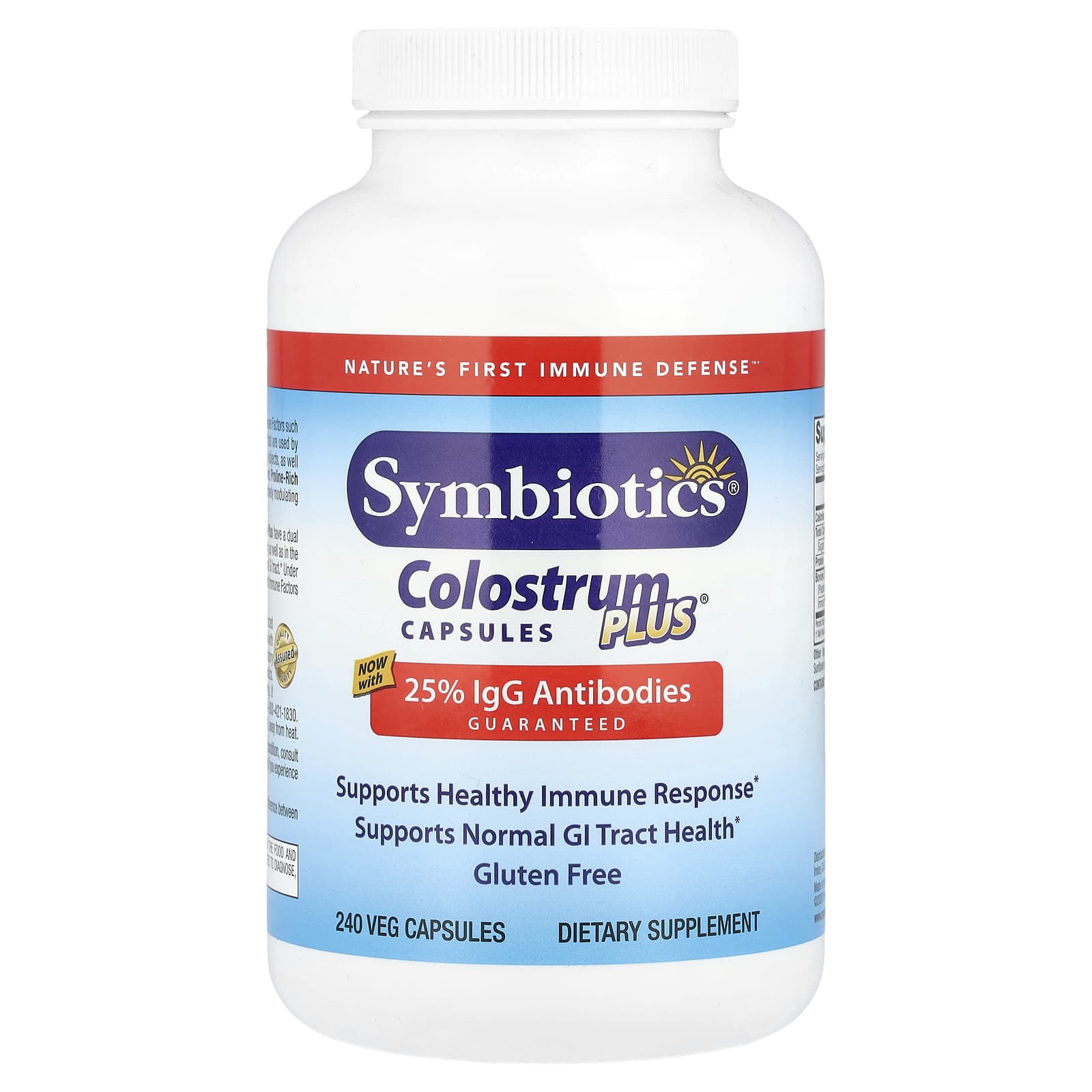 Symbiotics, Colostrum Plus®, 240 Veg Capsules - Image 1