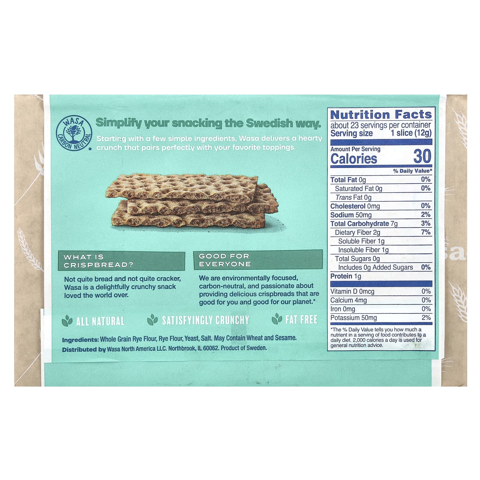 Wasa Flatbread, Crispbread, Sourdough, 9.7 oz (275 g) - Image 2