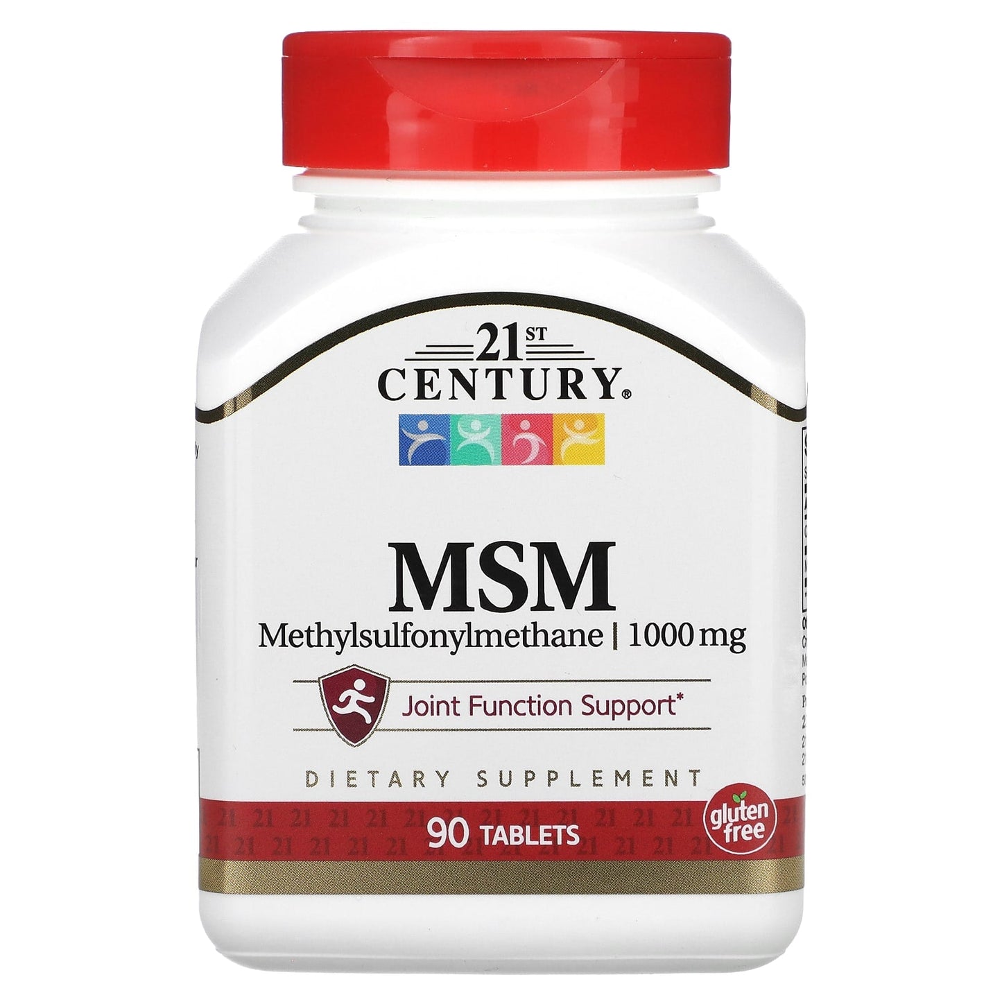 21st Century MSM Joint Support Supplement 1,000mg, 90 Tablets - Image 1