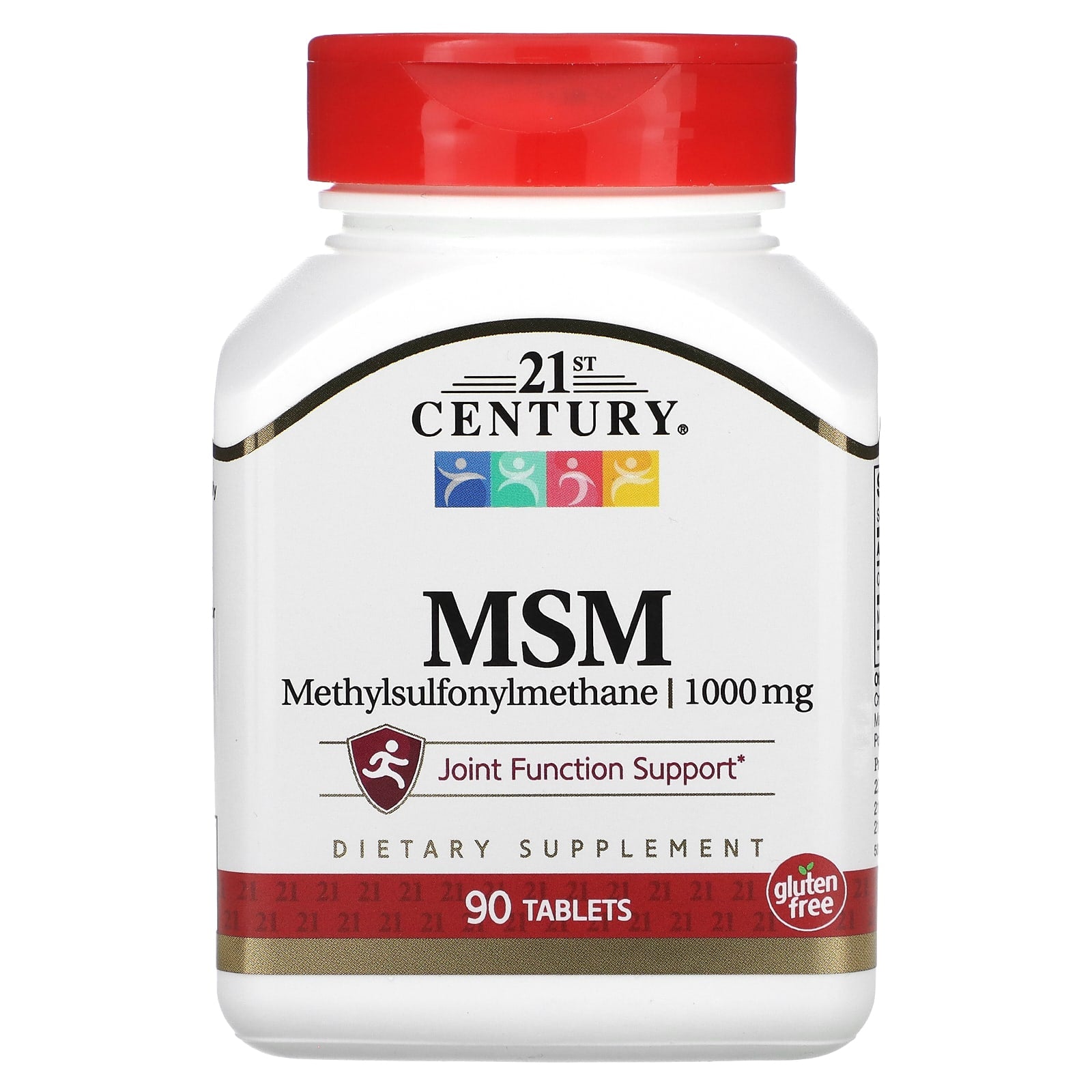 21st Century MSM Joint Support Supplement 1,000mg, 90 Tablets - Image 1