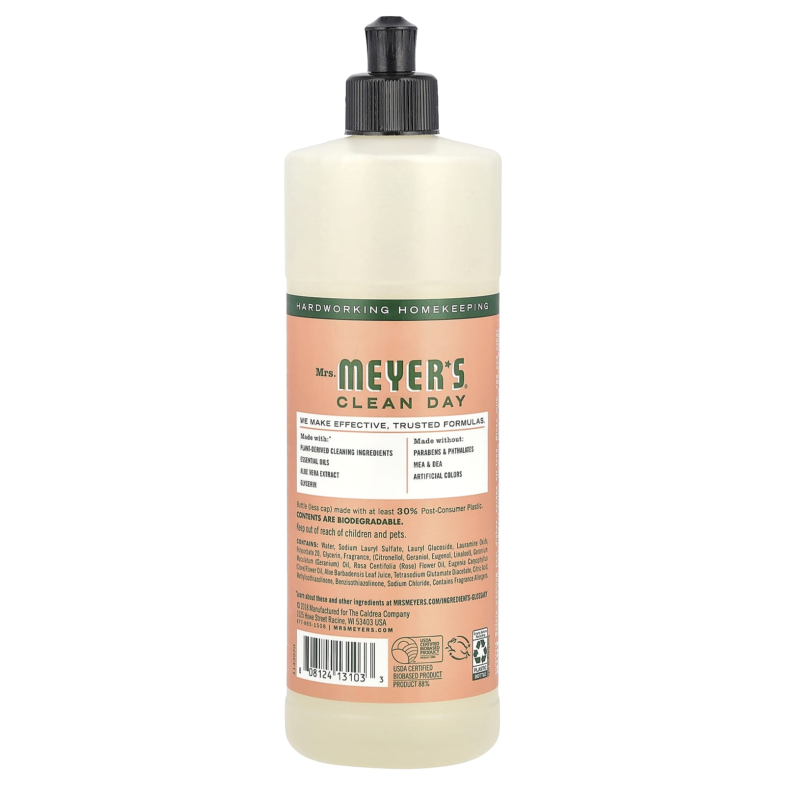 Mrs. Meyers Clean Day, Dish Soap, Geranium, 16 fl oz (473 ml) - Image 2