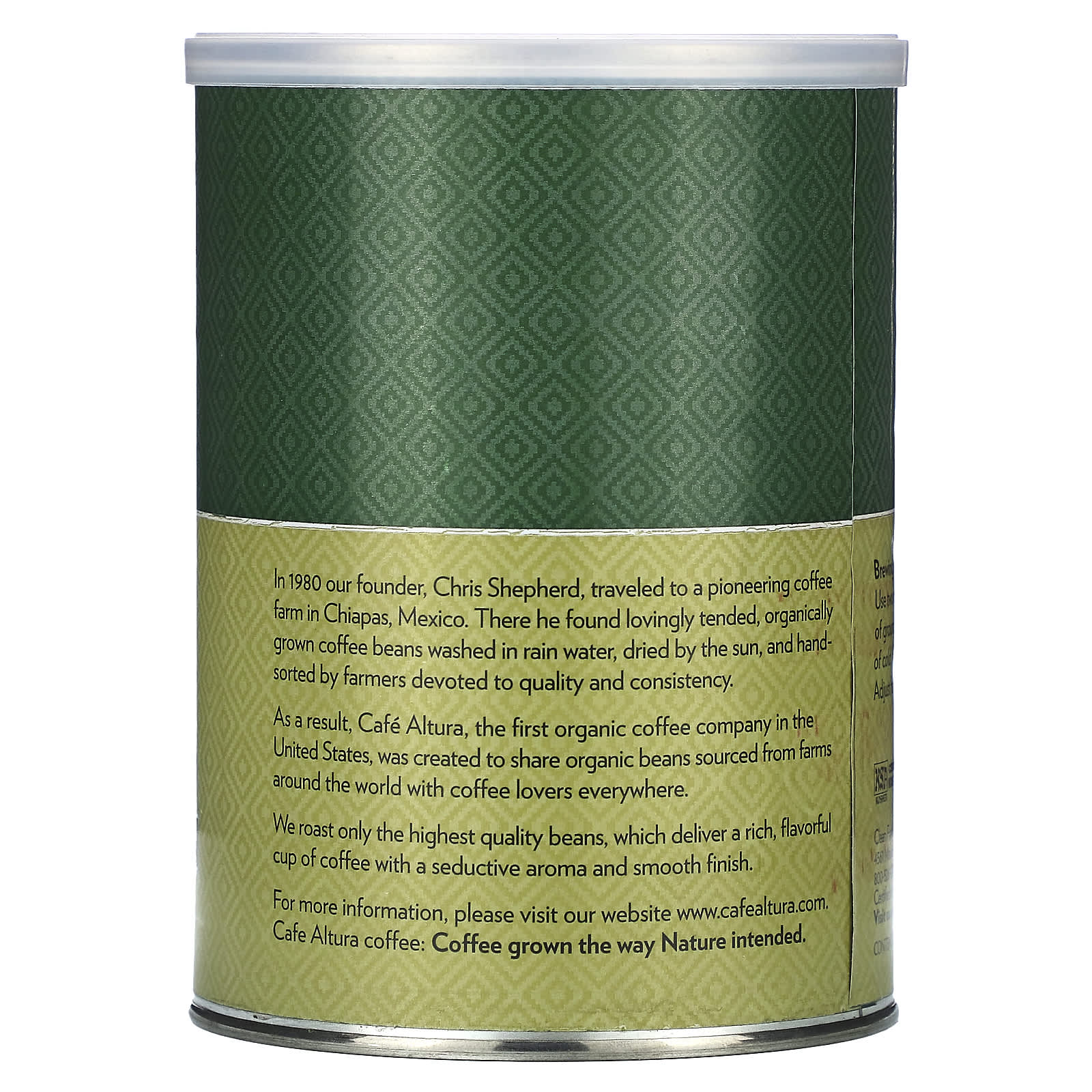 Dark Roast Organic Coffee by Cafe Altura, USDA Organic, 12 oz - Image 2