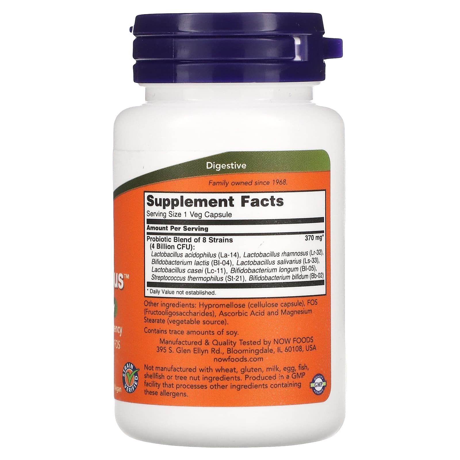 NOW Foods, Gr8-Dophilus, 60 Veg Capsules - Image 2