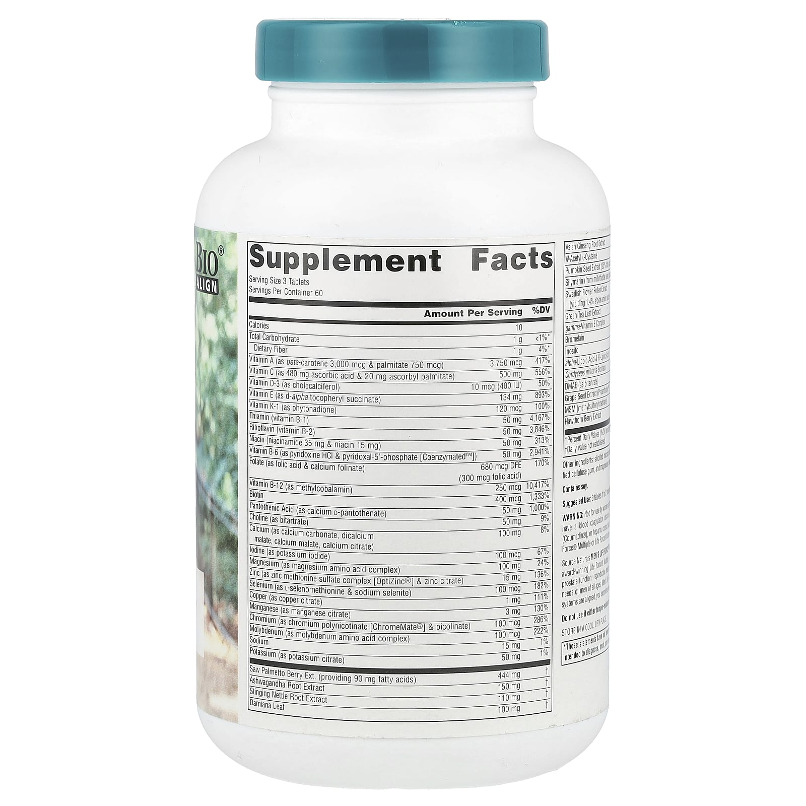 Source Naturals, Men's Life Force Multiple, 180 Tablets - Image 2