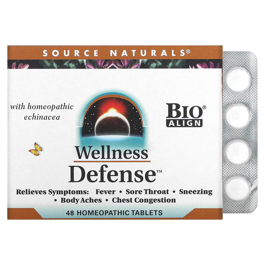 Source Naturals, Wellness Defense, 48 Homeopathic Tablets - Image 1