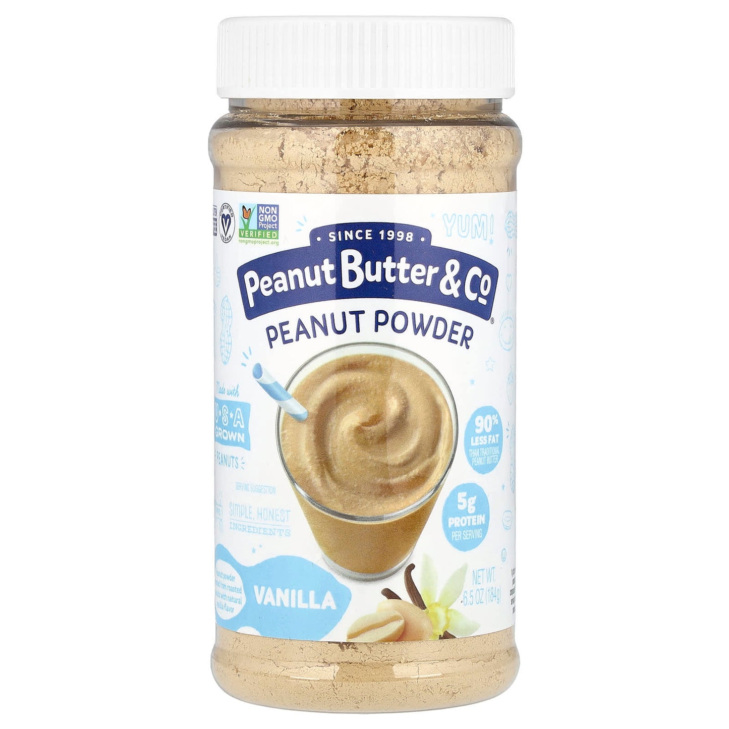 Peanut Butter & Co., Peanut Powder, Vanilla, 6.5 oz (184 g) - Image 1