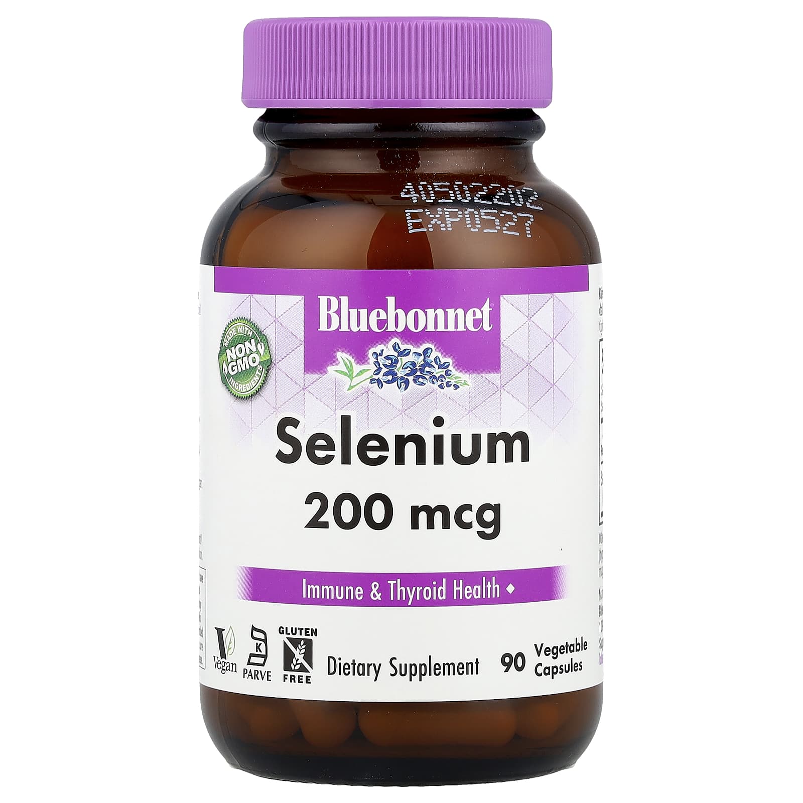 Bluebonnet Nutrition Selenium 200mcg Immune & Thyroid Support Capsules - Image 1