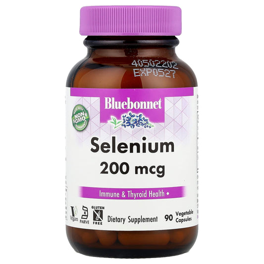 Bluebonnet Nutrition Selenium 200mcg Immune & Thyroid Support Capsules - Image 1