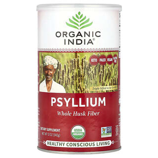 Organic India Psyllium Fiber Supplement, USDA Organic, 12 oz