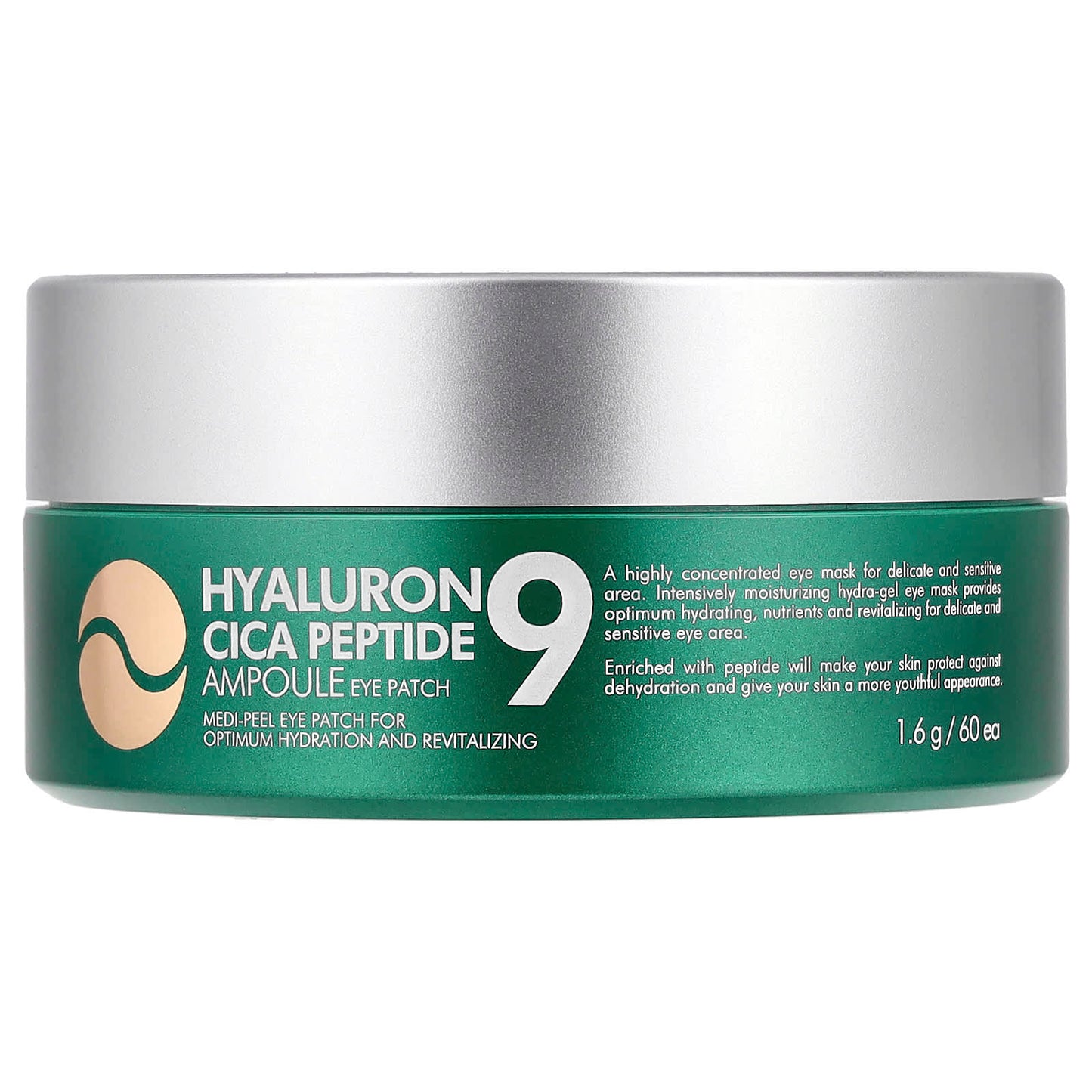 Medi-Peel, Hyaluron Cica Peptide 9, Ampoule Eye Patch, 60 Patches, 1.6 g Each - Image 1