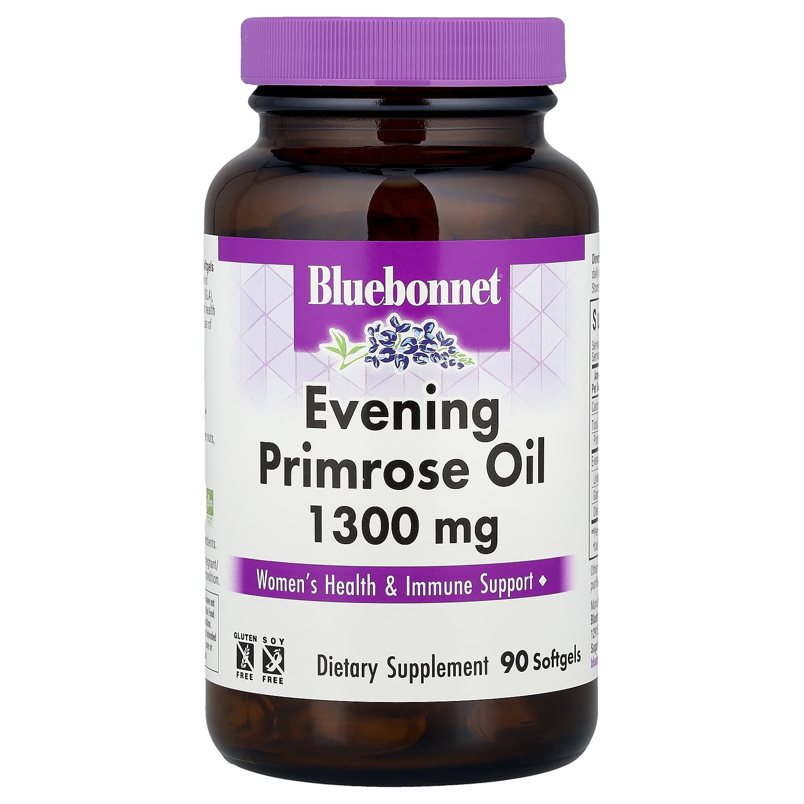 Evening Primrose Oil for Women's Health & Immune Support 1300mg 90 Softgels - Image 1