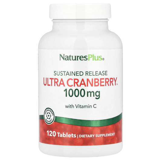 NaturesPlus, Sustained Release Ultra Cranberry™ with Vitamin C, 120 Tablets - Image 1