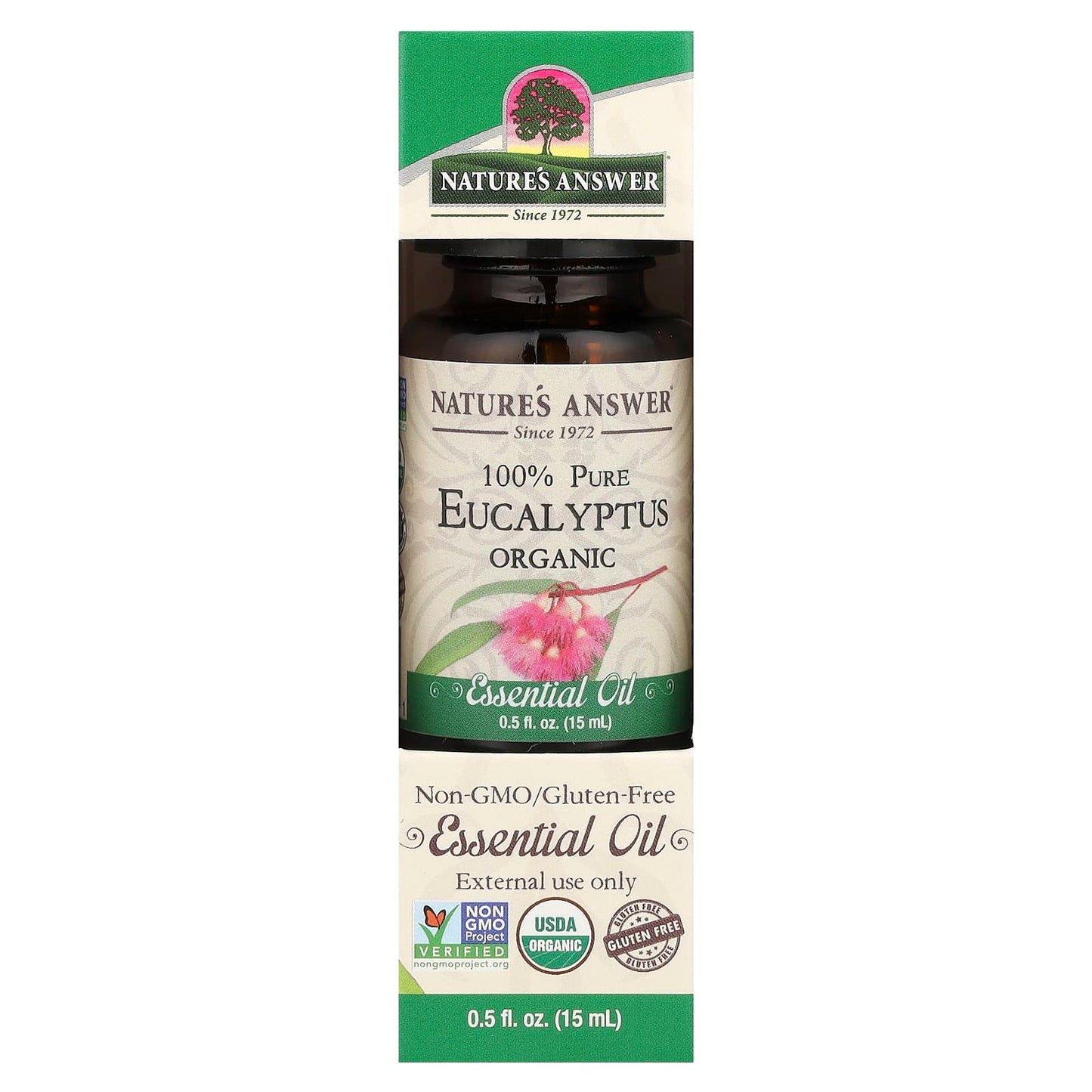 Nature's Answer, 100% Pure Organic Essential Oil, Eucalyptus, 0.5 fl oz (15 ml) - Image 2