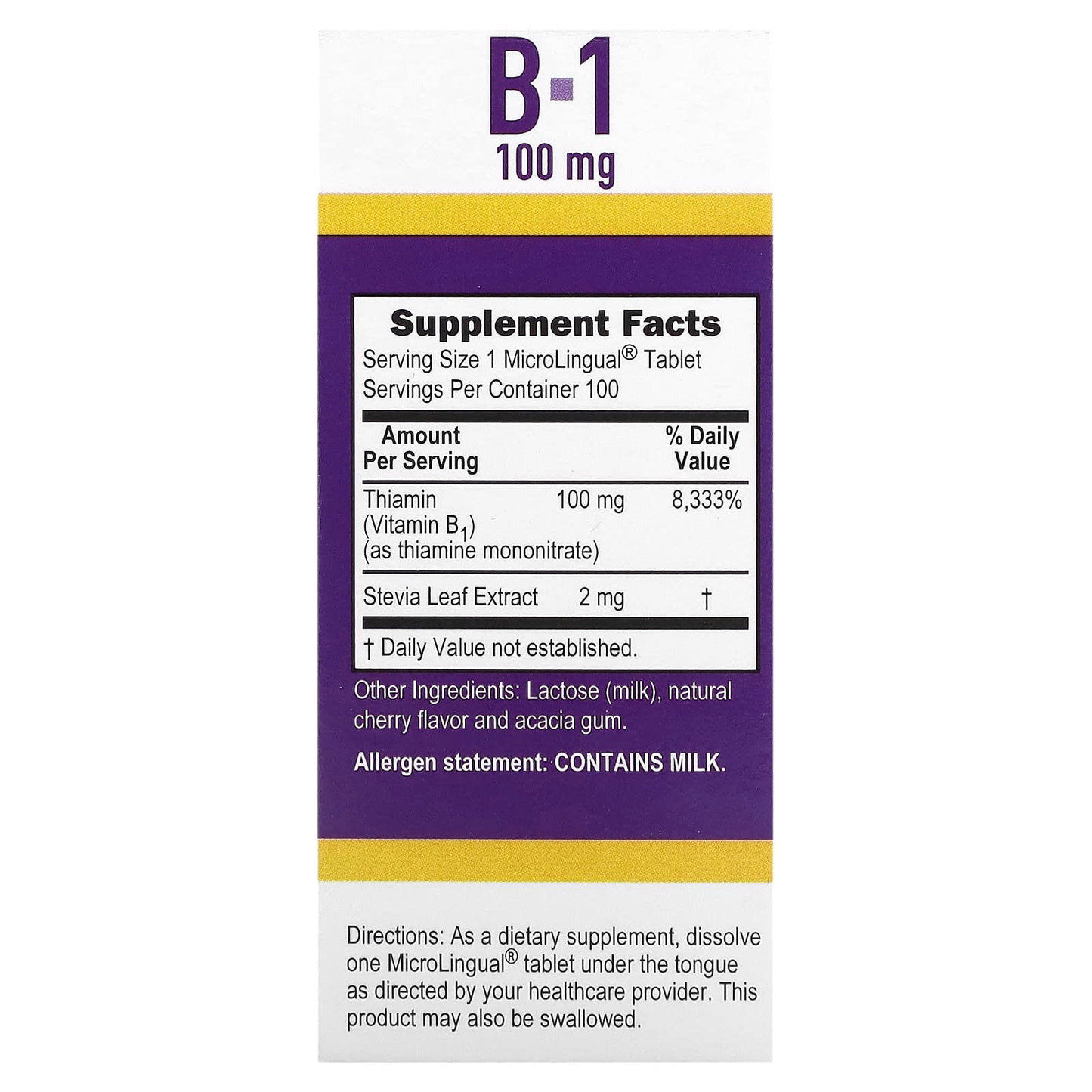 Superior Source, B-1, 100 mg, 100 Instant Dissolve Tablets - Image 2