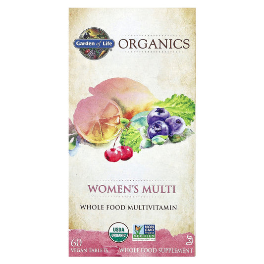 Women's Organic Multivitamin by Garden of Life, 60 Vegan Tablets - Image 1