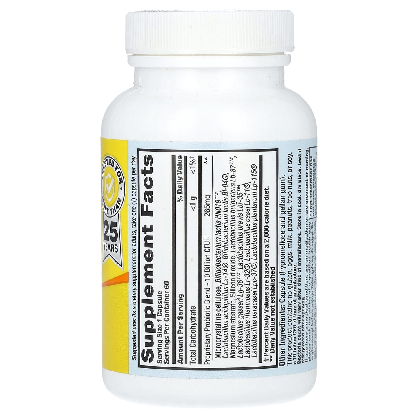 Nutrition Now, PB 8™, 10 Billion, 60 Capsules - Image 2