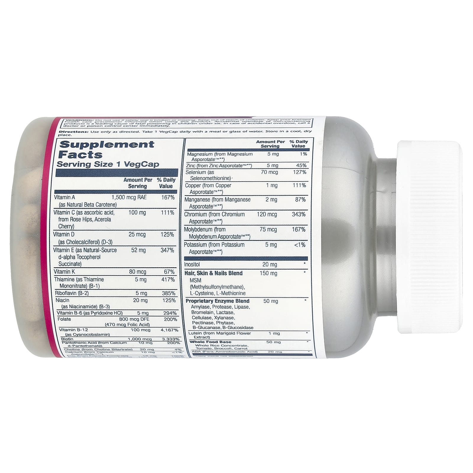 Solaray, Once Daily Woman Multivitamin, 90 VegCaps - Image 2