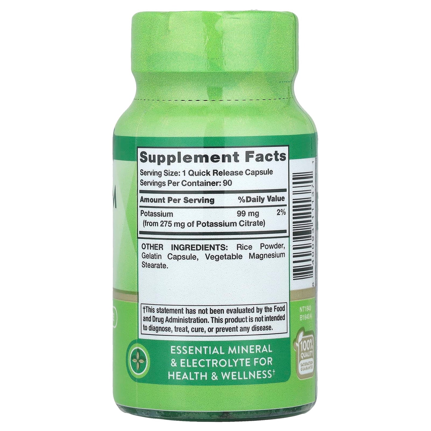Nature's Truth, Potassium Citrate , 275 mg, 90 Quick Release Capsules - Image 2