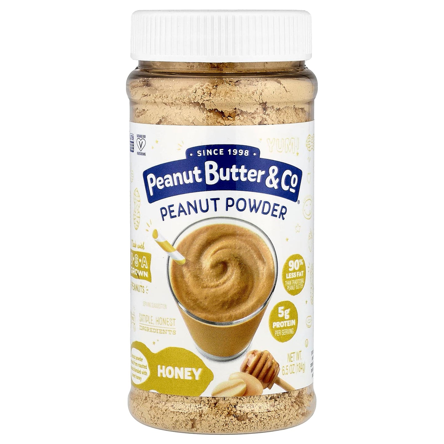 Peanut Butter & Co., Peanut Powder, Honey, 6.5 oz (184 g) - Image 1
