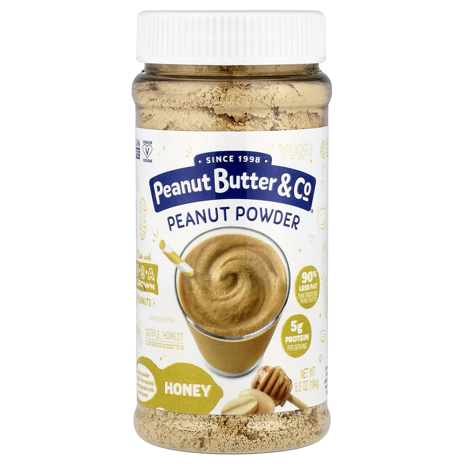 Peanut Butter & Co., Peanut Powder, Honey, 6.5 oz (184 g) - Image 1