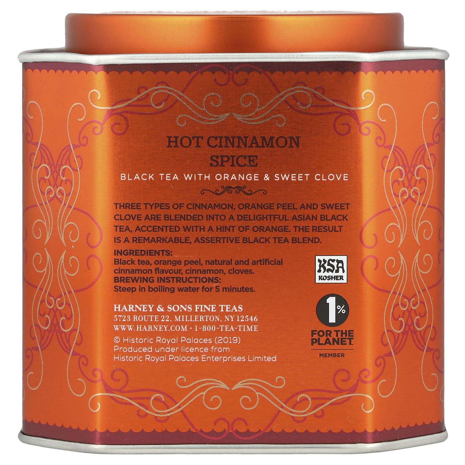 Hot Cinnamon Spice Black Tea by Harney & Sons - 30 Sachets - Image 2