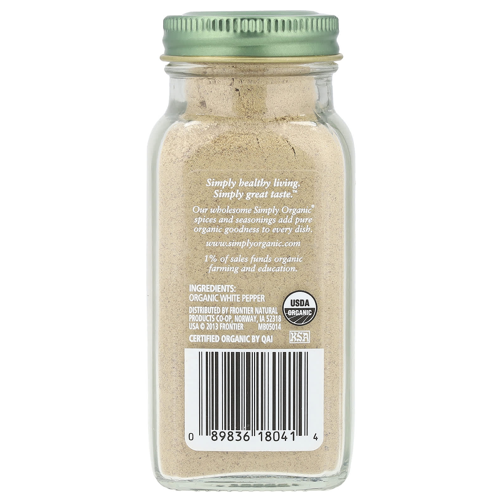 Simply Organic, White Pepper, 2.86 oz (81 g) - Image 2