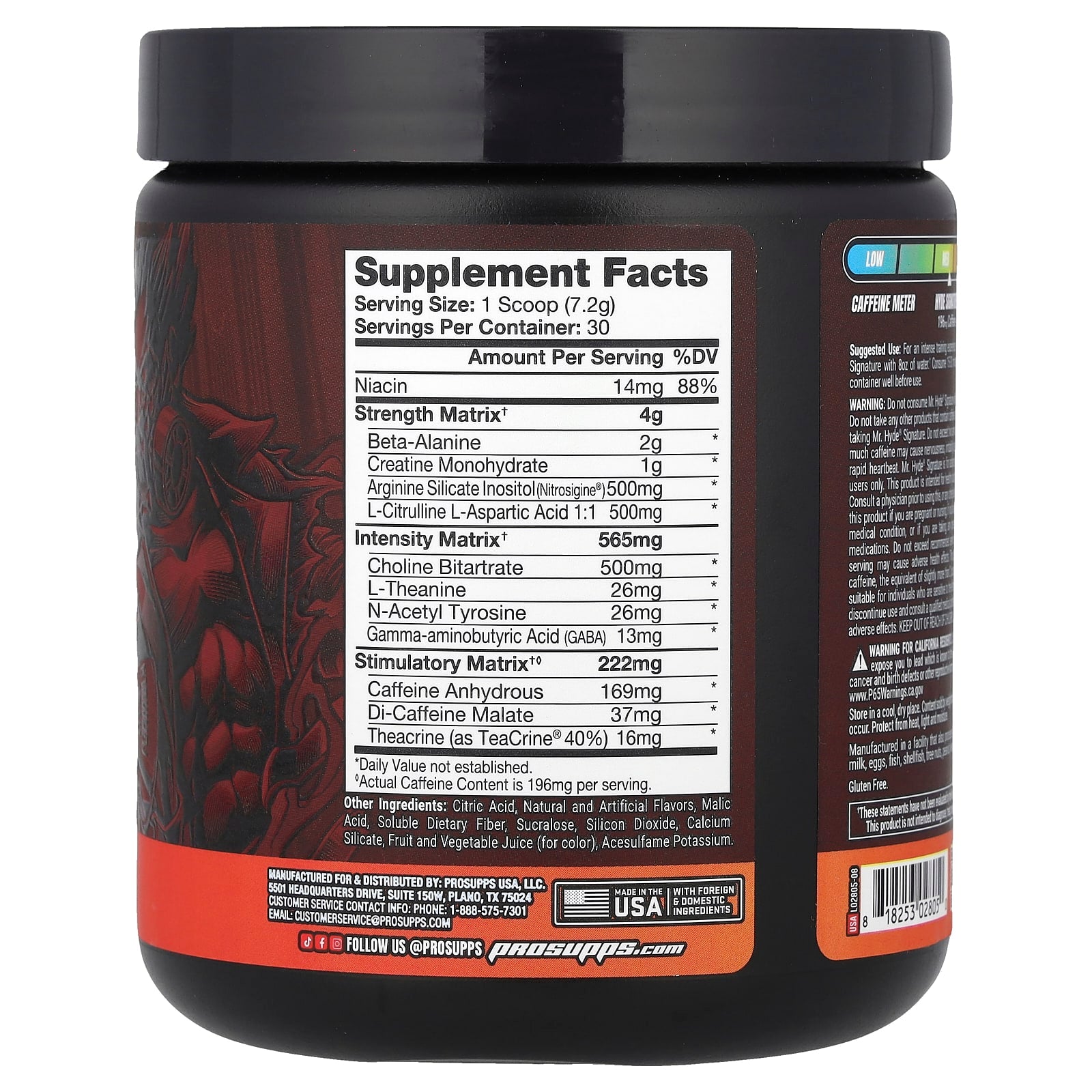 ProSupps, Mr. Hyde®, Signature Pre Workout, Fruit Punch, 7.6 oz (216 g) - Image 2