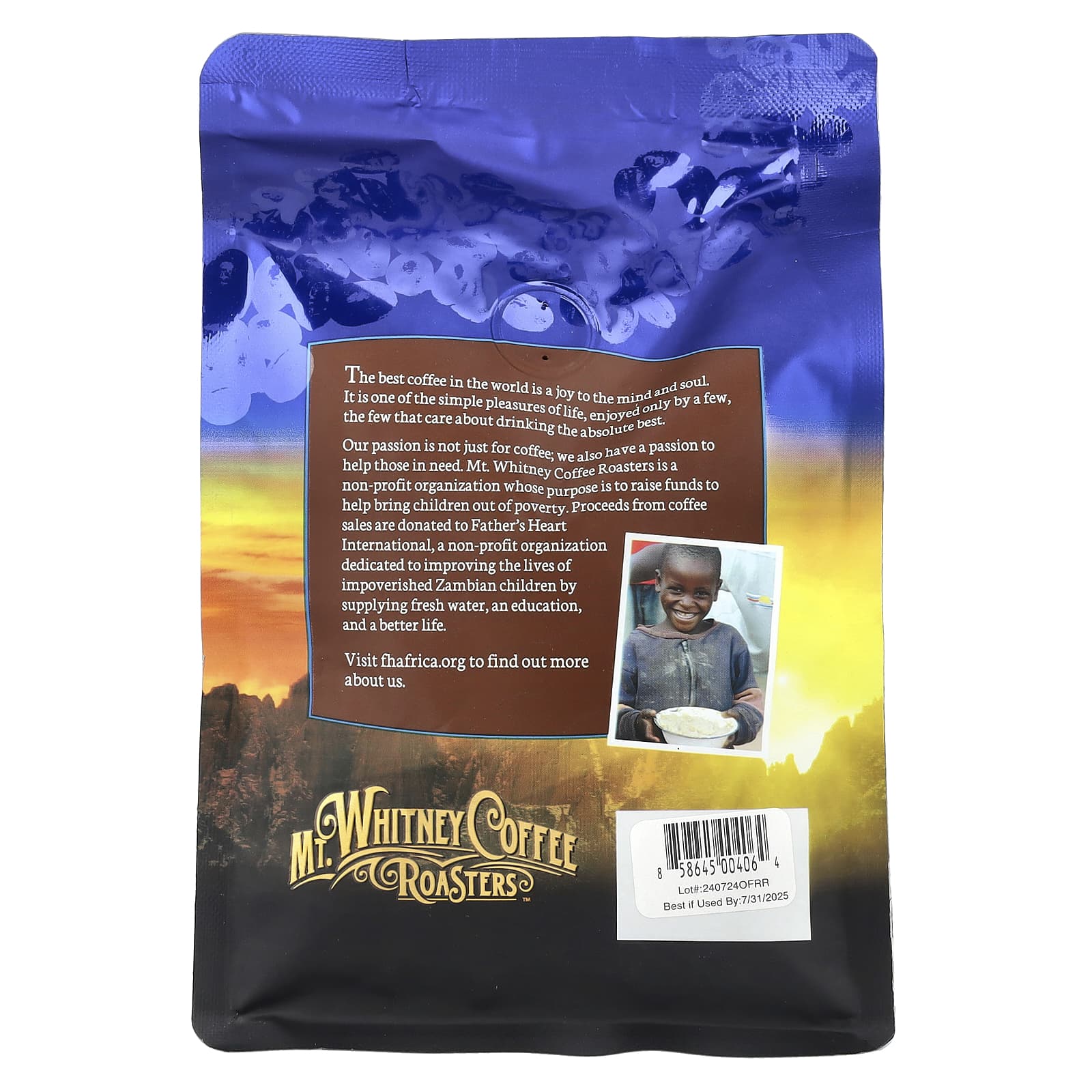 Mt. Whitney Coffee Roasters, Organic French Roast, Whole Bean Coffee, Dark Roast, 12 oz (340 g) - Image 2