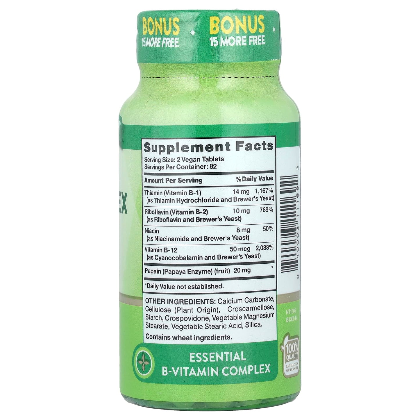 Nature's Truth, B-Complex Plus B-12, High Potency , 165 Tablets - Image 2