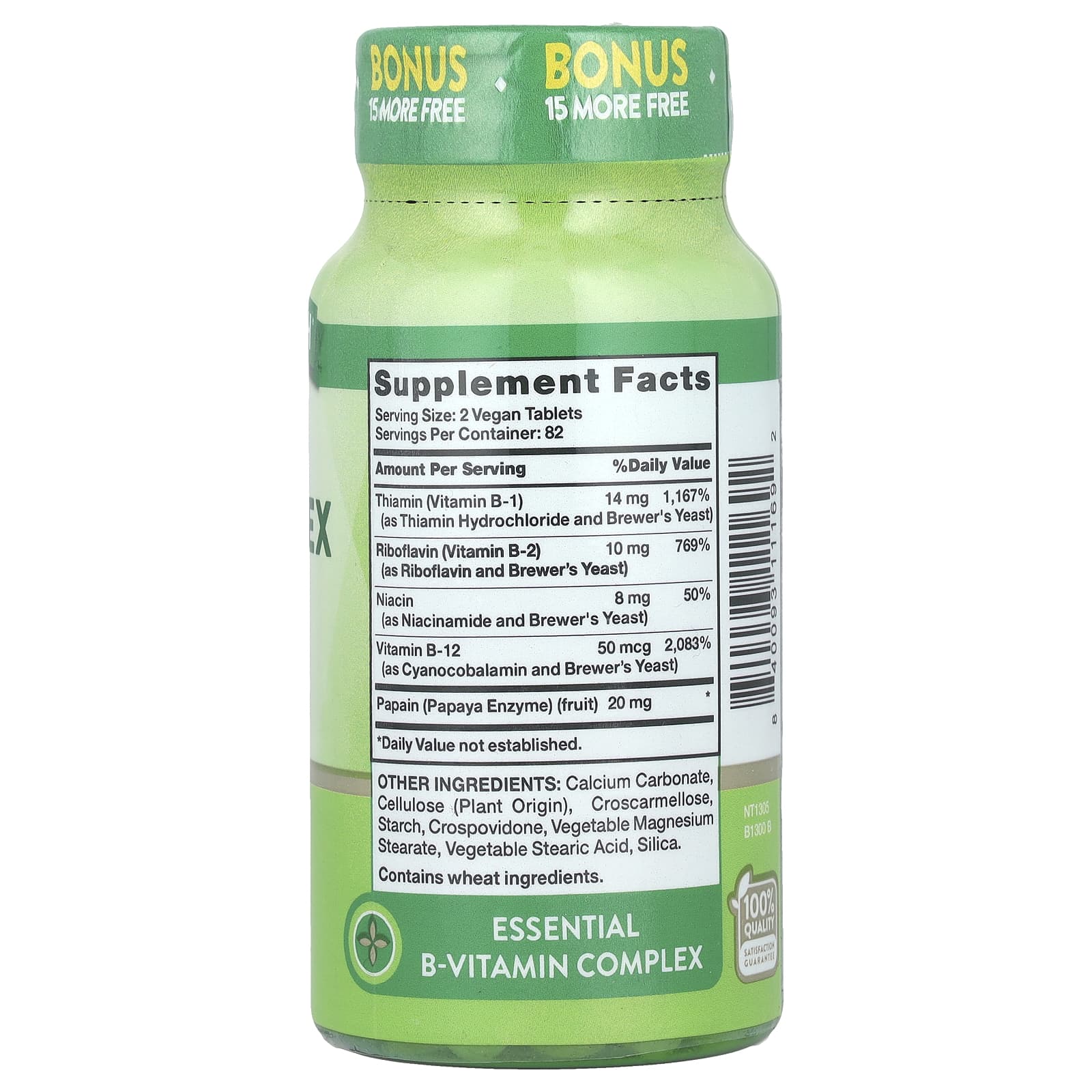 Nature's Truth, B-Complex Plus B-12, High Potency , 165 Tablets - Image 2